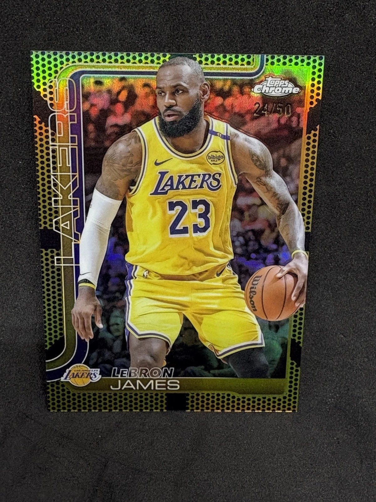 Gold Basketball Refractor Lebron