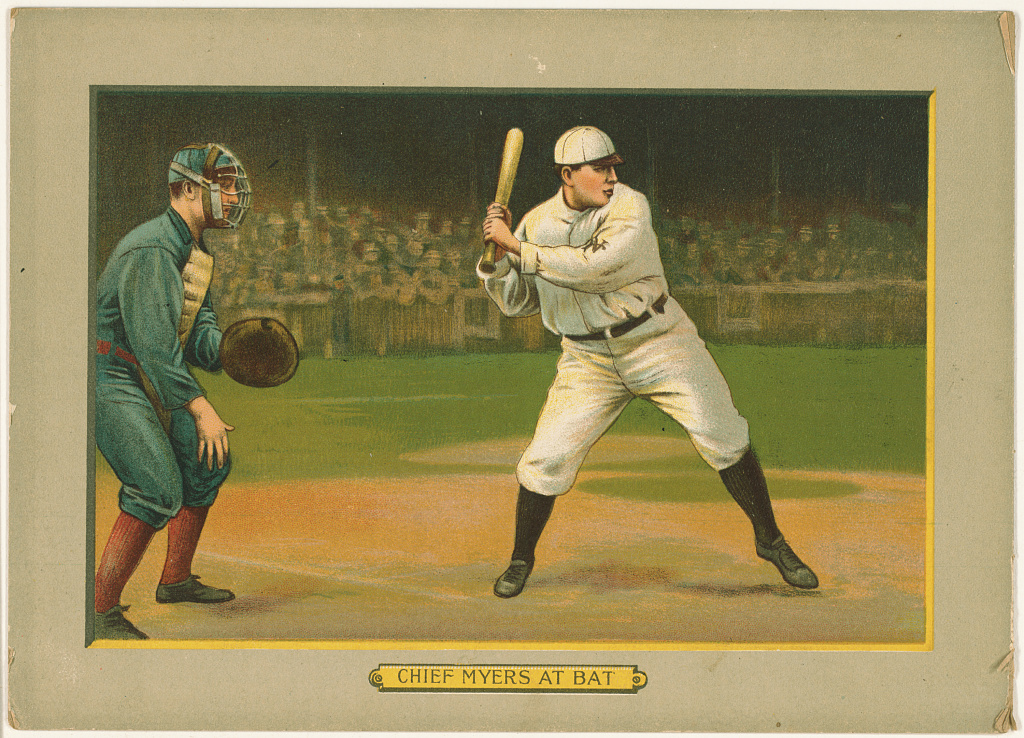 Chief Myers at bat